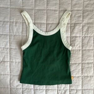 ribbed color blocked tank